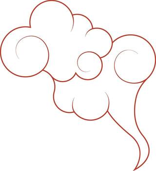 Chinese Cloud Pattern. Isolated on White Background vector