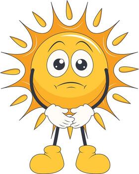 Sun Groovy with Cheerful Expression vector