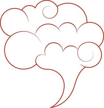 Chinese Cloud Pattern Ornament with Flat Design. vector