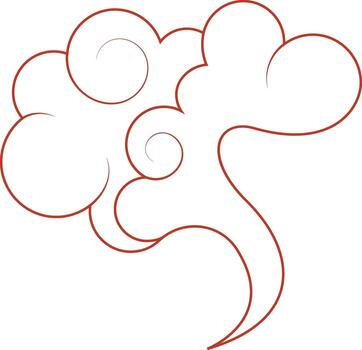 Chinese Cloud Pattern on White Background vector