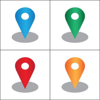 ubicación mapa íconos vector
