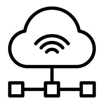 iot sensor red ilustración contorno vector
