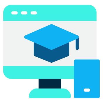 E Learning Platforms Icon Design vector