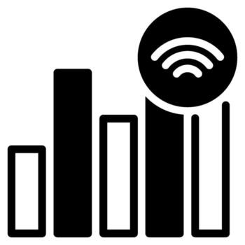 iot datos analítica contorno sólido vector