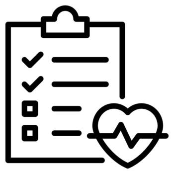 A checklist with a heart and a check mark vector