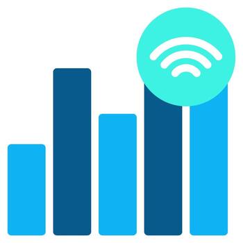 iot datos analítica icono vector
