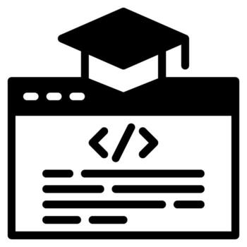 ilustración de codificación cursos sólido vector