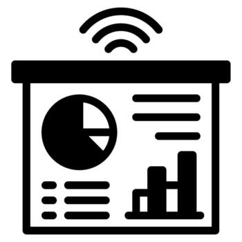 iot datos visualización contorno sólido vector