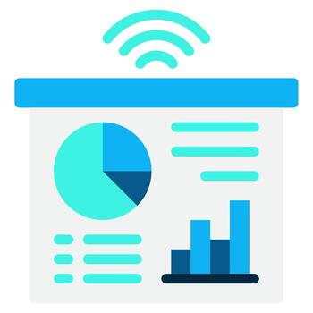 iot datos visualización icono vector