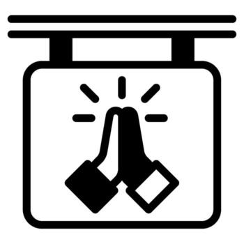 oración habitación sólido vector