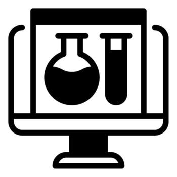 computadora Ciencias sólido vector