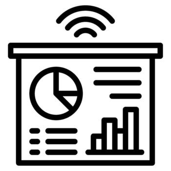 IoT Data Visualization Outline vector