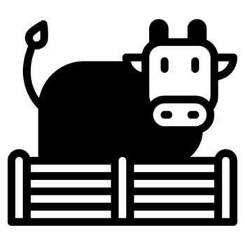 ganado s sólido vector