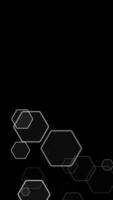 Minimalist Abstract Hexagon Shapes Floating Vertical Background. video