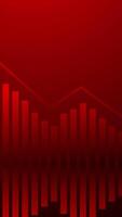 vertical Barra gráfico mostrando financeiro dados em uma vermelho fundo. video