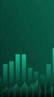 vertikal bar Graf och linje Diagram med stigande data på en grön bakgrund. video
