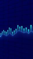 digital financeiro gráfico com linhas e grades para vertical mostrar. video