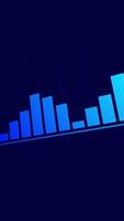 Vertical Bar Graph with Rising Data for Business Content. video