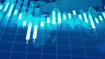 ljusstake Diagram med rutnät rader och data på blå bakgrund. video