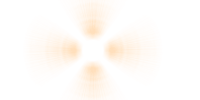 Abstract fractal pattern with orange color, isolated on transparent background png