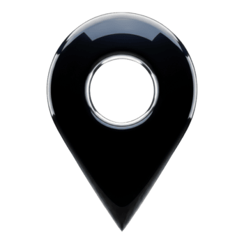 brilhante Preto mapa ponteiro ícone isolado em transparente fundo para navegação apps png