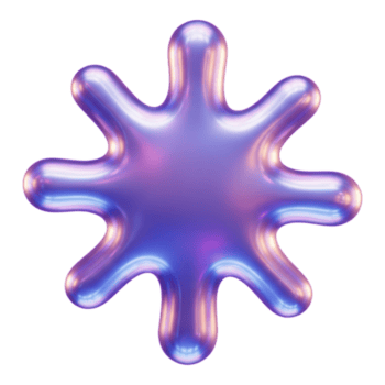 resumen púrpura gota forma aislado en transparente antecedentes con metálico efecto png