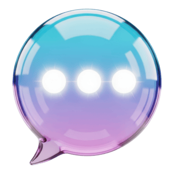 3d renderen van een toespraak bubbel met dots geïsoleerd Aan transparant achtergrond png