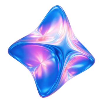 resumen metálico forma aislado en transparente antecedentes con vibrante color degradado png