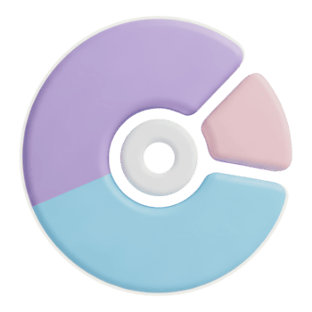 Pie chart isolated on transparent background, a visual representation of data analysis png