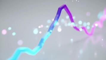 abstrato ondulado digital forma de onda com brilhando partículas, visualizando dados córregos e enérgico conexões dentro uma moderno tecnológica meio Ambiente video