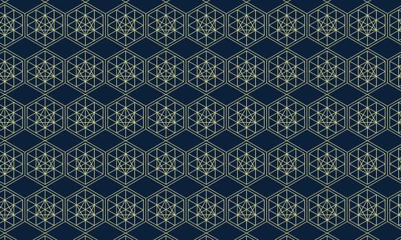 Geometric Hexagon Line Pattern vector