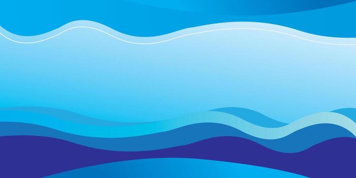 Blue gradient wave abstract background vector