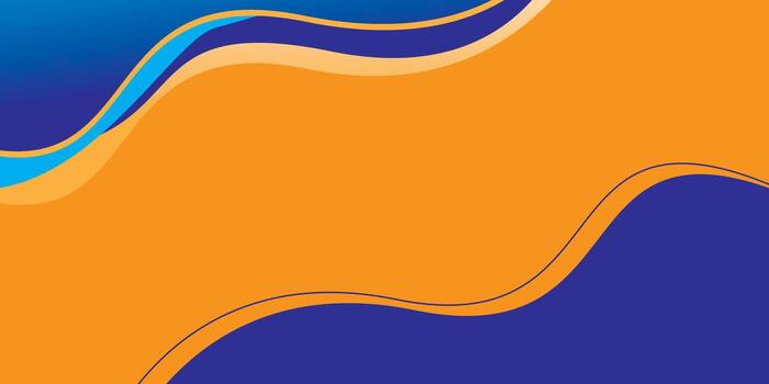 Abstract background with blue and orange wave pattern vector