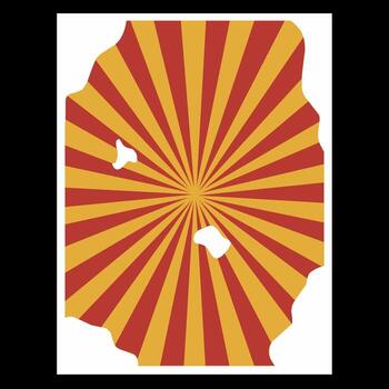 Retro Minimal Ad Poster with Starbursts and Blocks vector