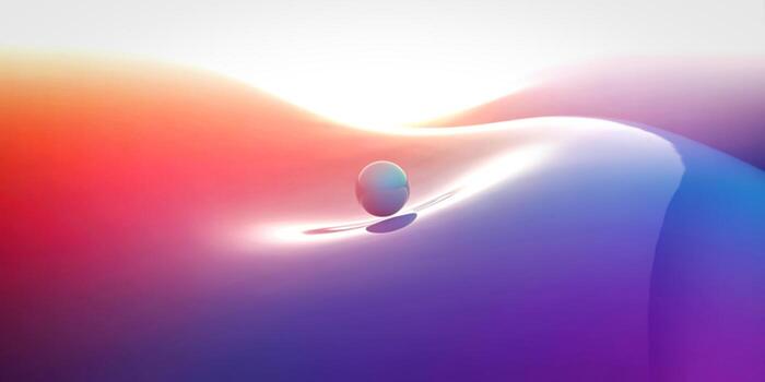 Abstract orb on a gradient surface with soft lighting photo