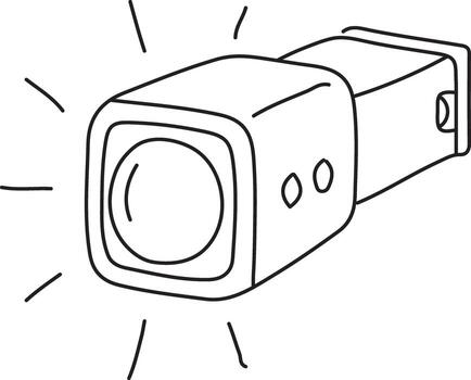 Compact action camera with wide lens vector