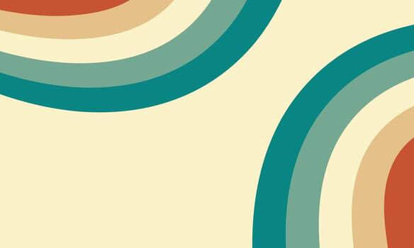 arco iris líneas antecedentes. minimalista retro diseño inspirado por 1970 maravilloso estilo vector