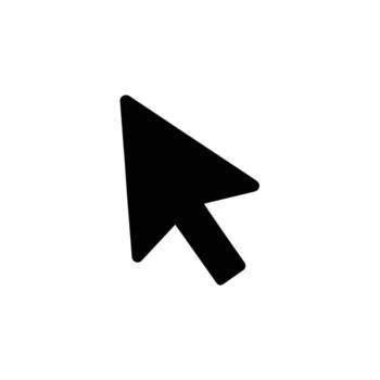 Black Arrow Pointer Icon Mouse Cursor Symbol for Web Design Use vector