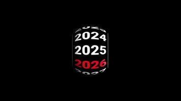 Rolling New Year Transition 2009 to 2026 Countdown Animation video