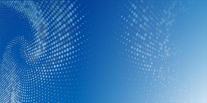 Abstract Blue Halftone Pattern with Gradient Background Design. vector