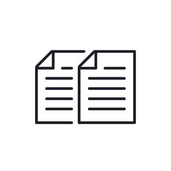 archivo copias icono, duplicados línea pictograma vector