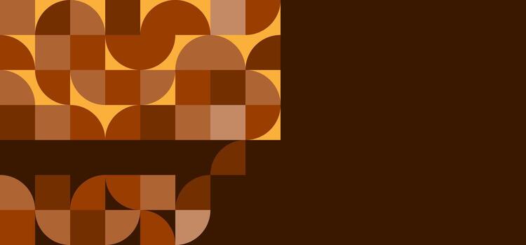 Background autumn material wallpaper, tiles, blocks, blocks, textures of brick, brick, mottled, with geometric shapes overlapping rounded brown orange . Can be used for advertisingeting, presentation. vector