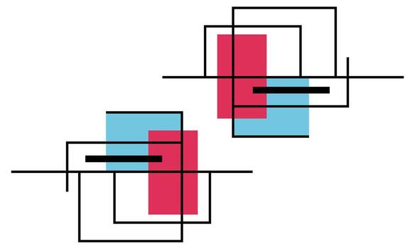 Modern Composition with Light Minimal Flowing Shapes vector