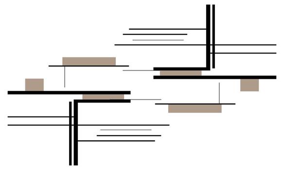 sutil capas en mínimo diseño con calma color mezcla vector