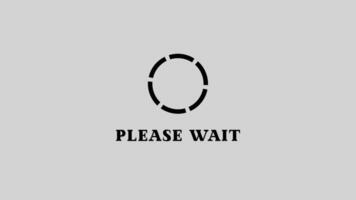 Please wait loading animation on grey background video