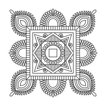 Centered Bloom Pattern from Sacred Lines vector