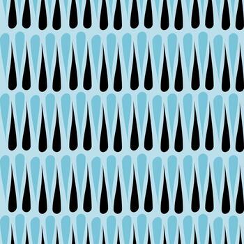 resumen geométrico modelo presentando alterno negro y ligero azul lágrima formas cada lágrima es alargado, repitiendo sin problemas a través de un ligero azul antecedentes. vector