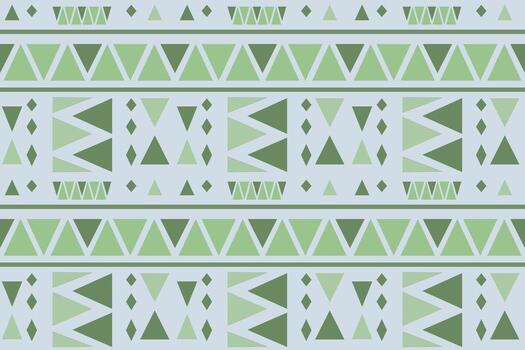 Geometric pattern featuring repeating triangular and diamond shapes in various shades of green. vector