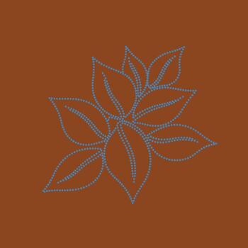 Decorative leaf pattern created with dotted lines on a warm brown , emphasizing natural motifs and artistic design elements vector