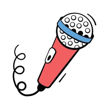 Microphone design isolated on white background, ready to use icon,. vector